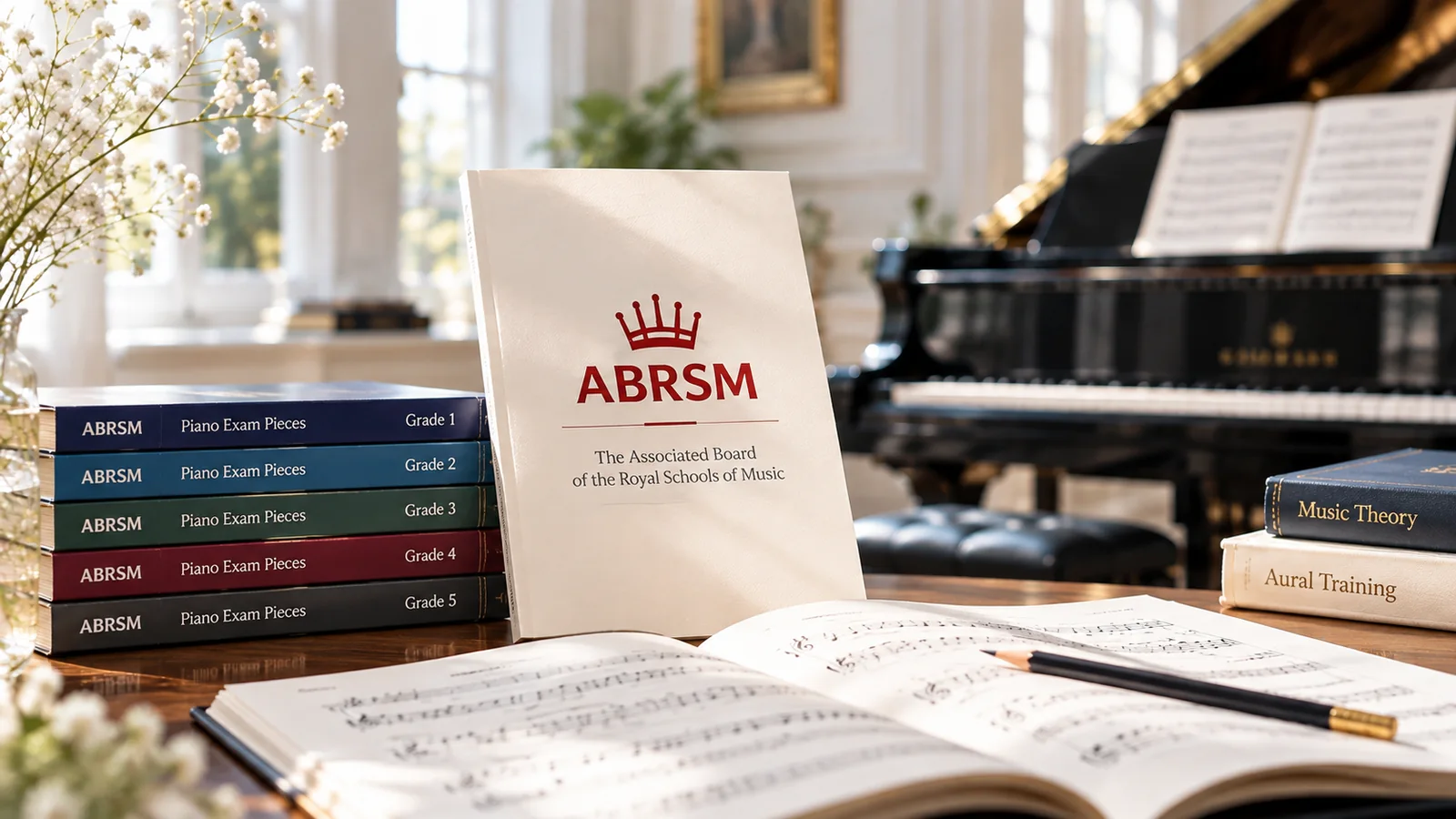 Không gian piano và tài liệu minh họa chủ đề ABRSM